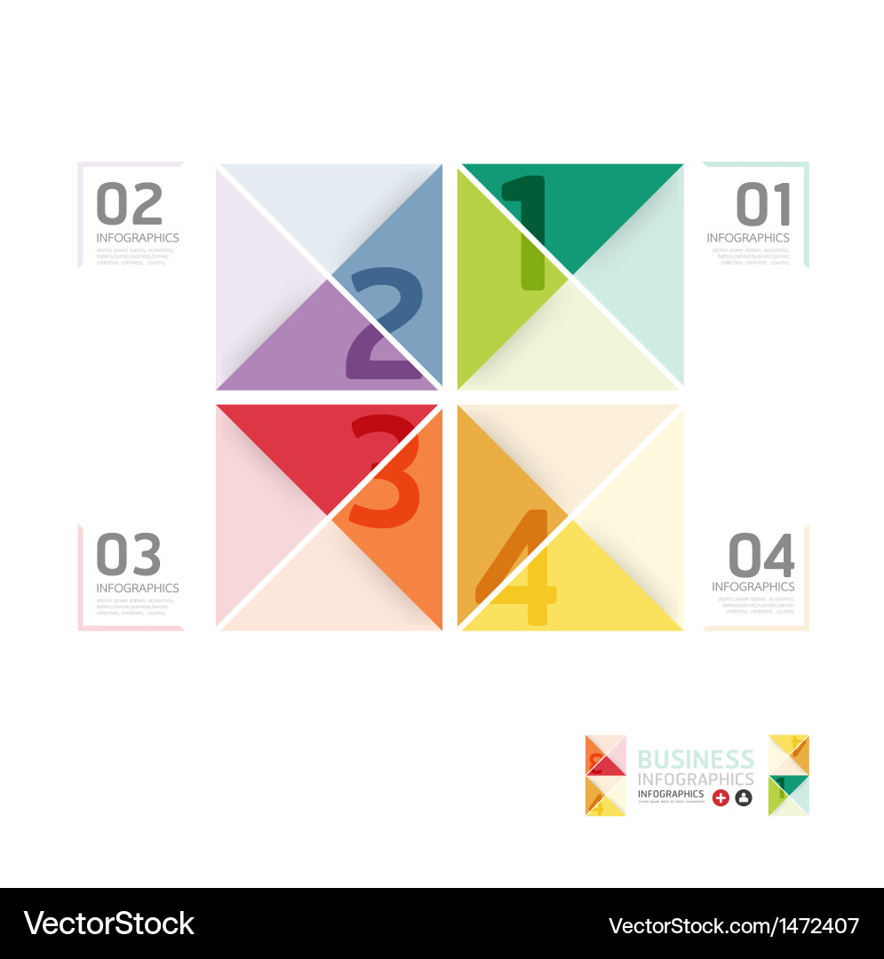 Abstract infographic design minimal style template vector image