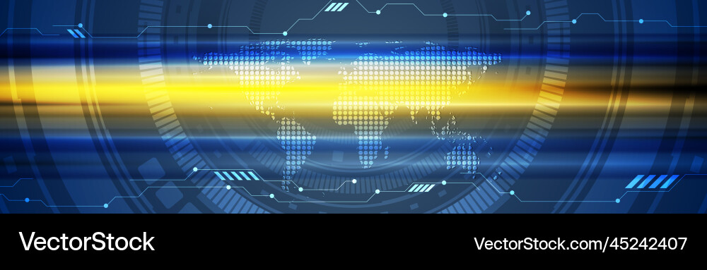 Abstract technology glowing web header design Abstract technology glowing web header design vector image
