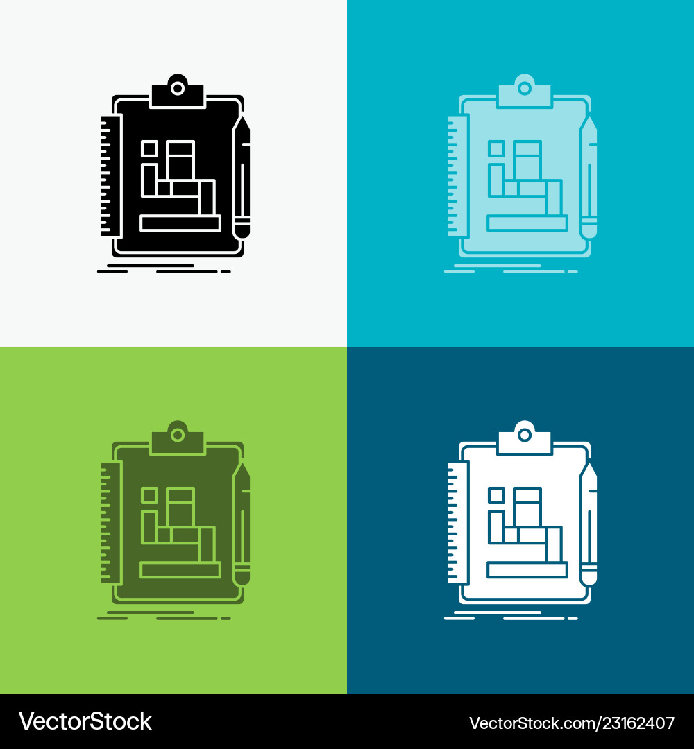 Algorithm process scheme work workflow icon over Vector Image