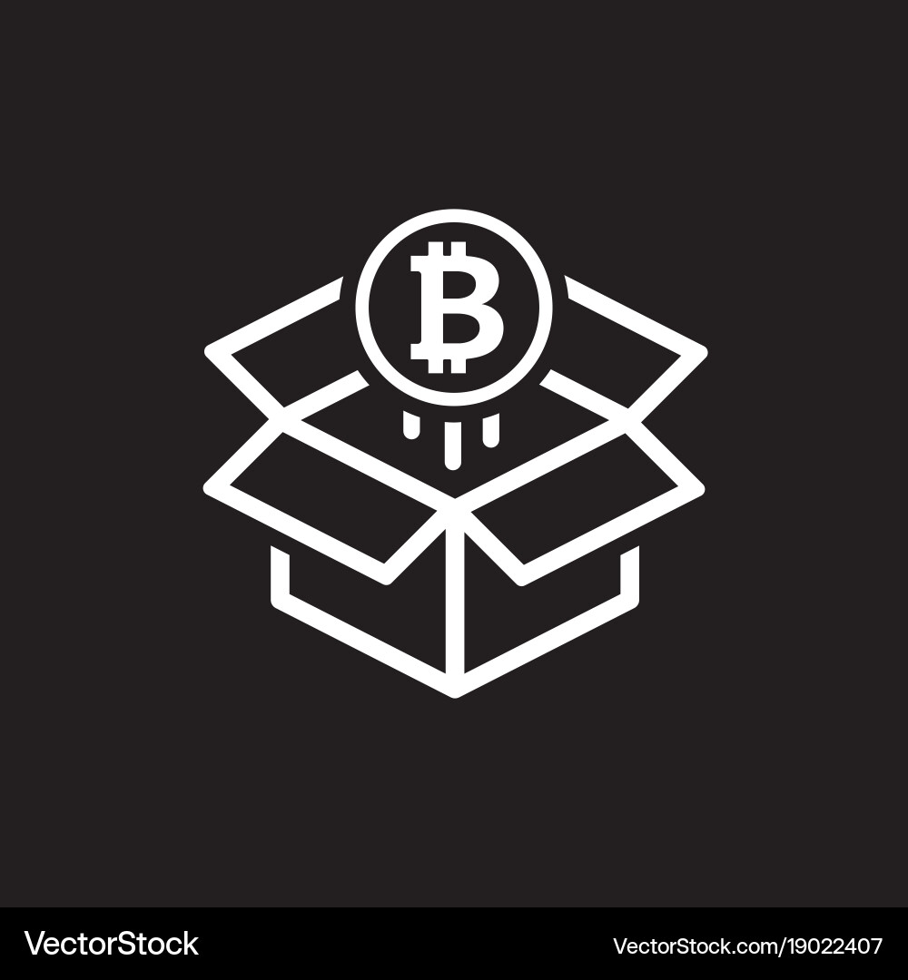 Bitcoin block reward icon vector image