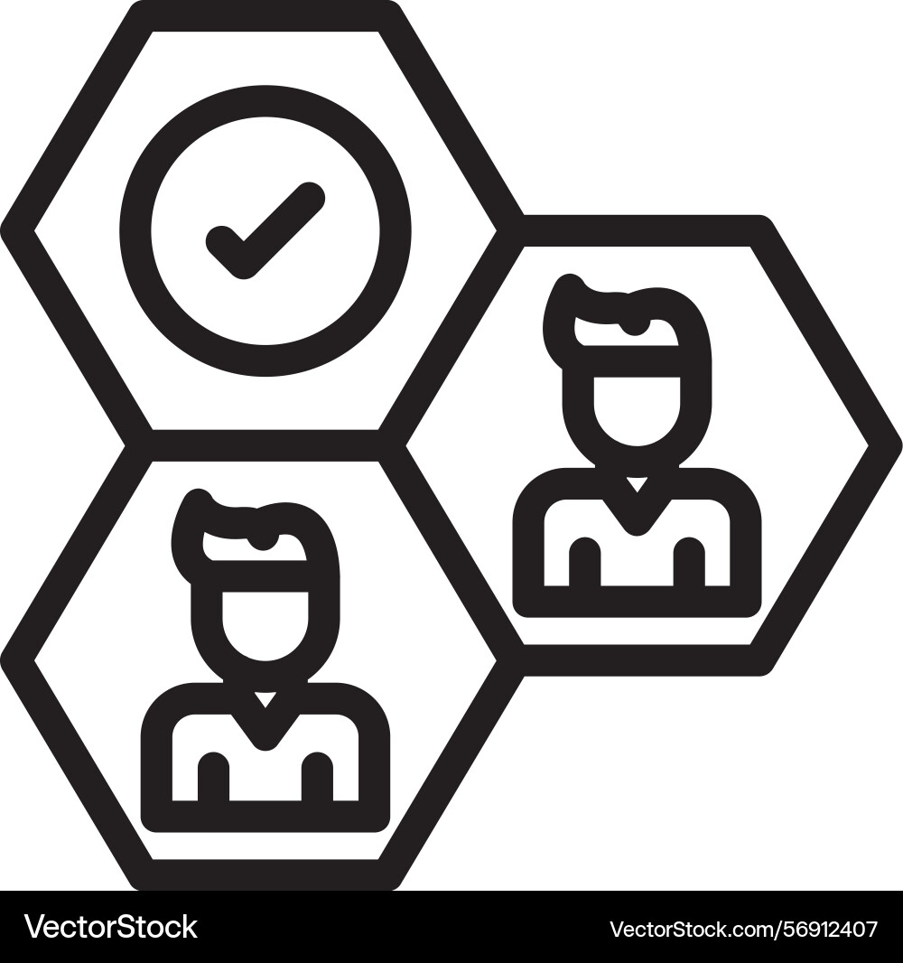 Customer segmentation linear style icon design vector image