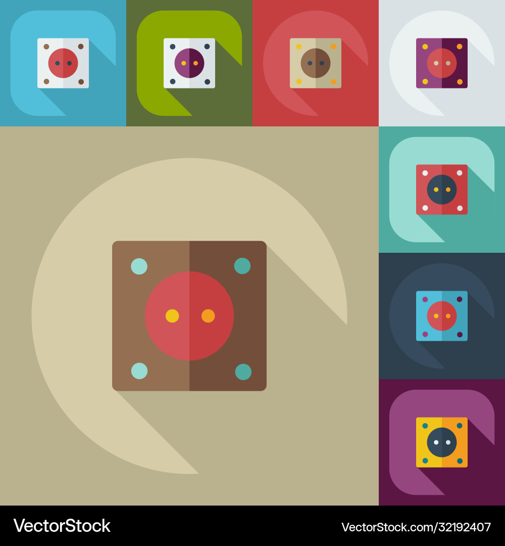 Flat concept set modern design with shadow Flat concept set modern design with shadow vector image