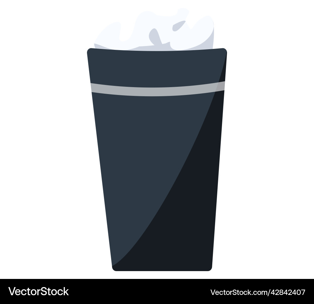 Garbage bin and crumpled papers Garbage bin and crumpled papers vector image