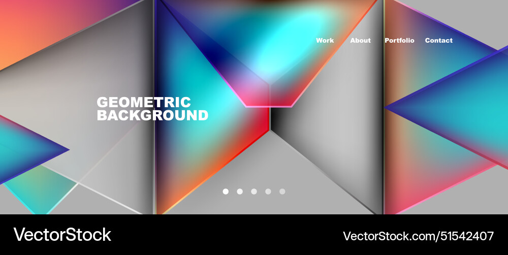 Gradient triangle geometric minimal wallpaper Vector Image