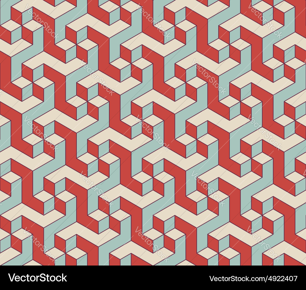 Isometric 3D Pattern Background vector image