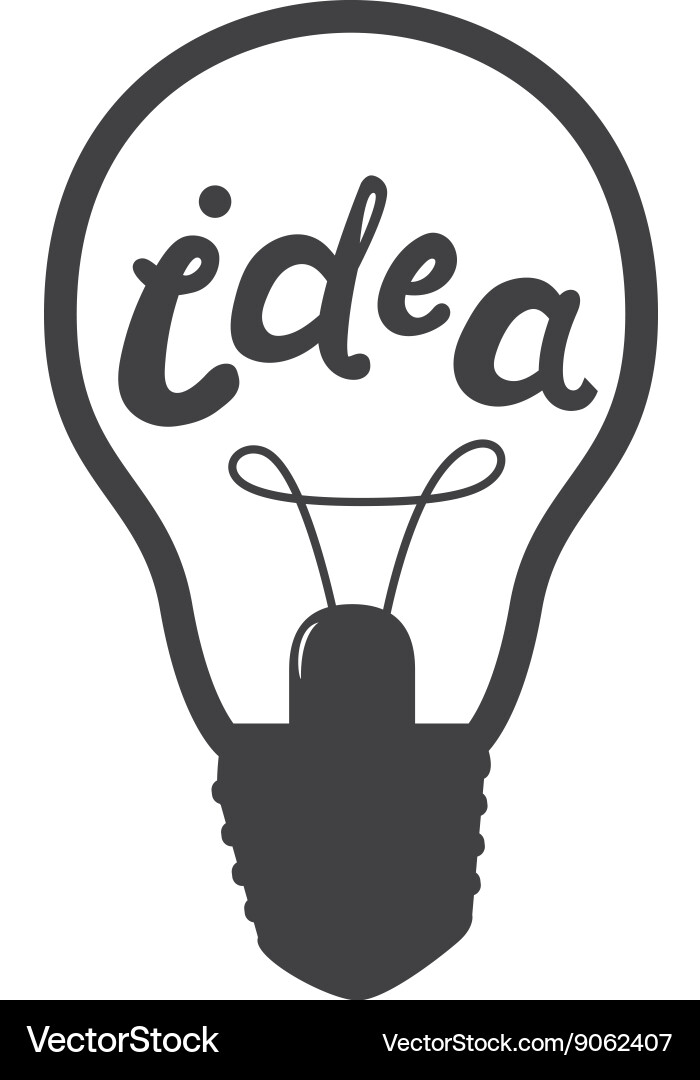 Lightbulb Idea Symbol Icon vector image