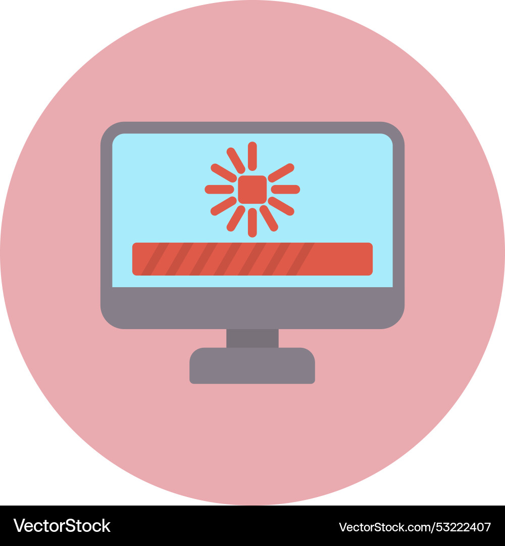 Loading flat circle icon Vector Image
