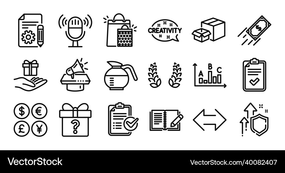 Loyalty program checklist and survey results line Vector Image