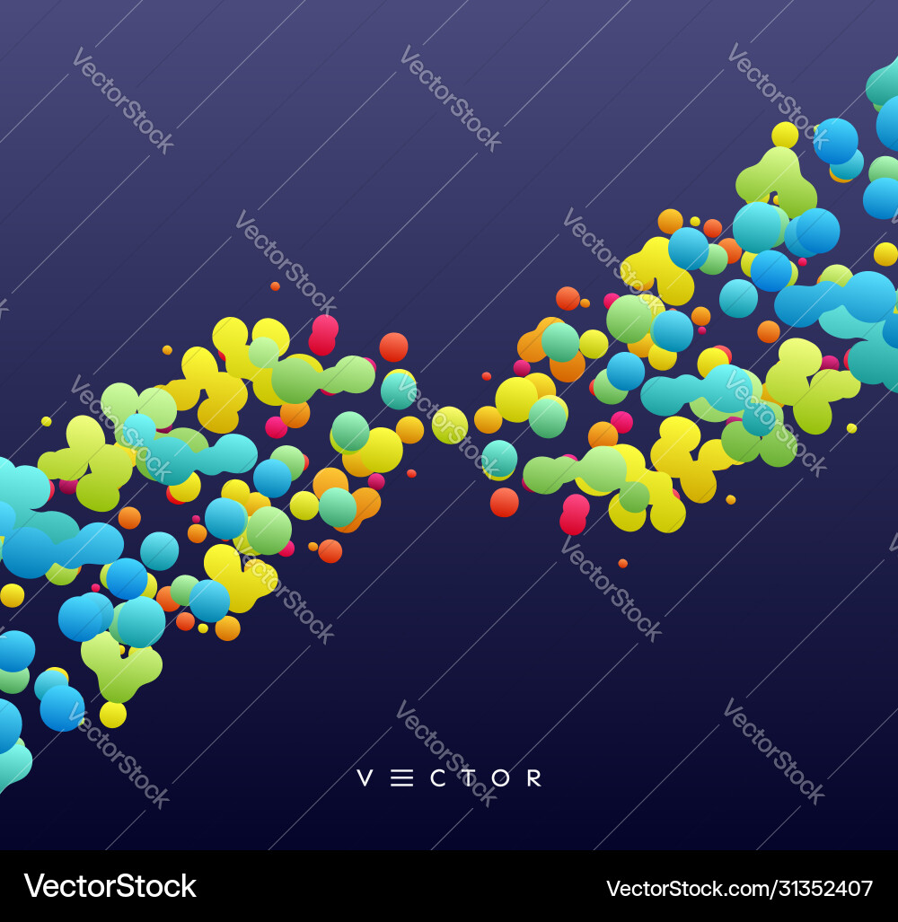 Many flying spheres different sizes in empty Many flying spheres different sizes in empty vector image
