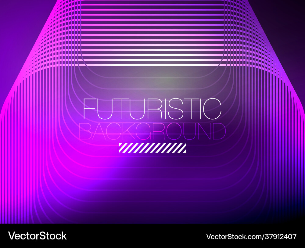 Neon color square shape lines abstract background vector image