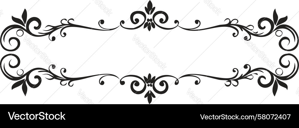 Ornate Scroll Frame - Elegant Border Vector Image