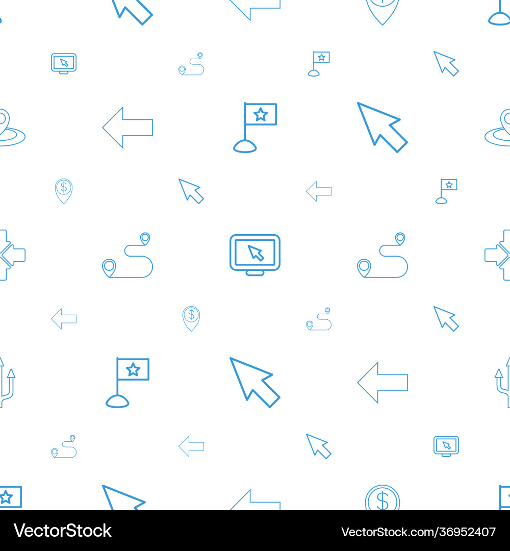Pointer icons pattern seamless white background vector image