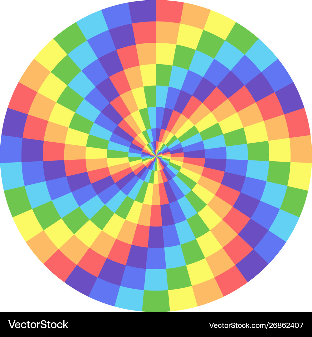 Rainbow square in circle shape elements for design Rainbow square in circle shape elements for design Vector Image
