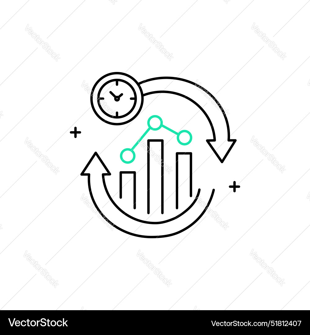 Real-time analytics monitoring live Vector Image