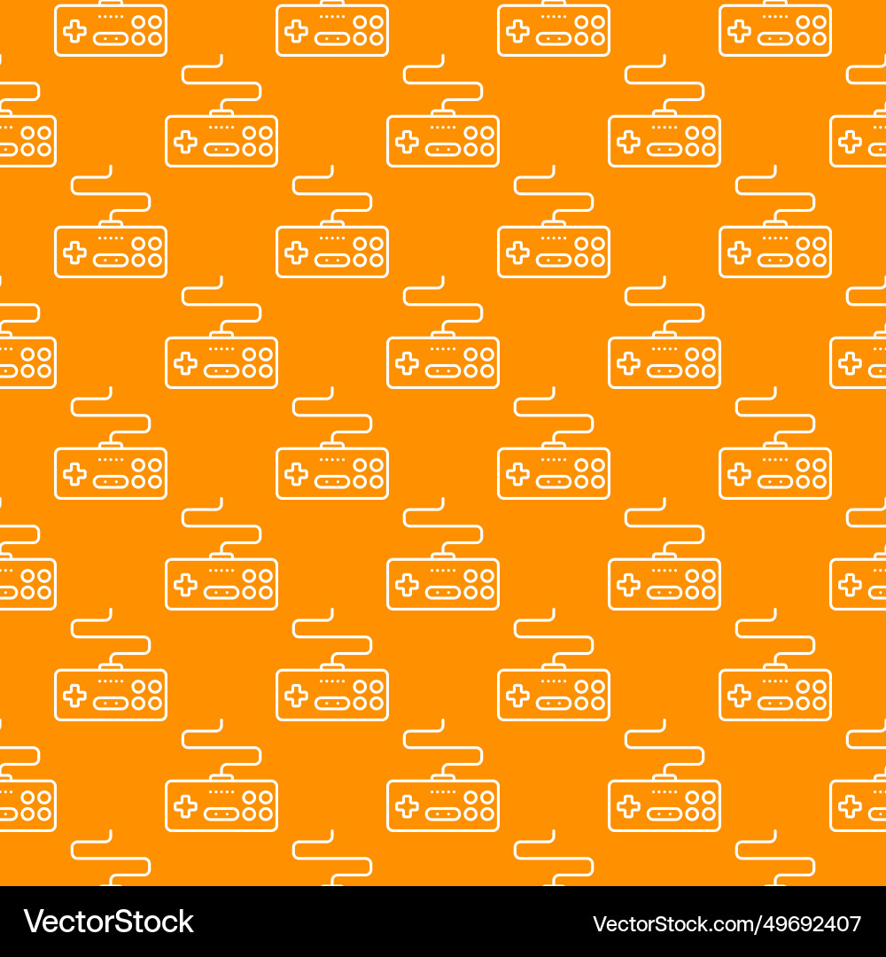 Retro video game controller controlling wired Retro video game controller controlling wired vector image
