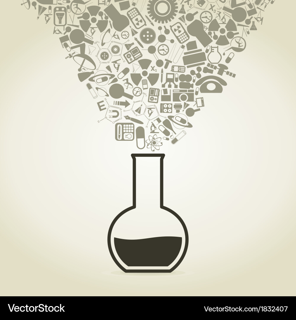Science Experiment Launch Vector Image
