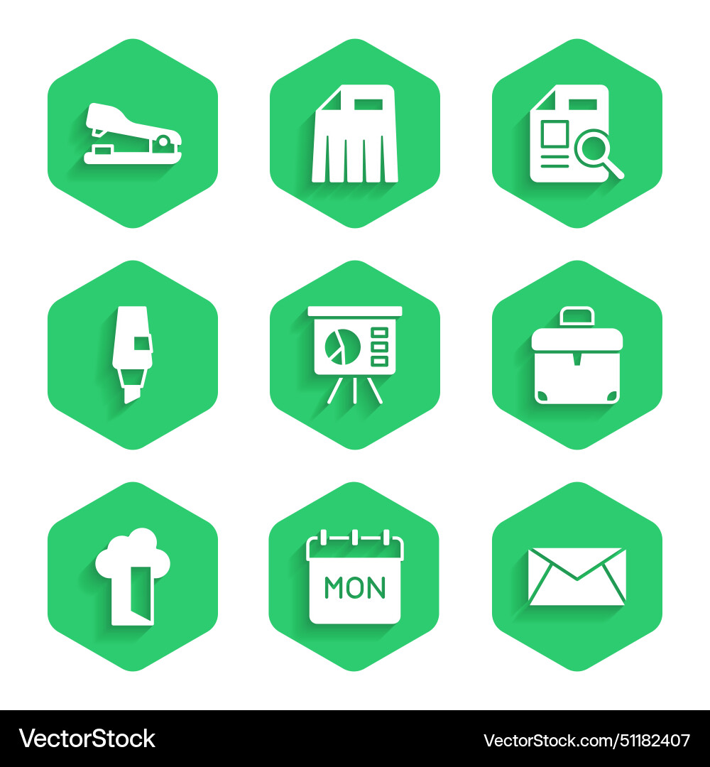 Set board with graph calendar mail and e-mail Set board with graph calendar mail and e-mail vector image