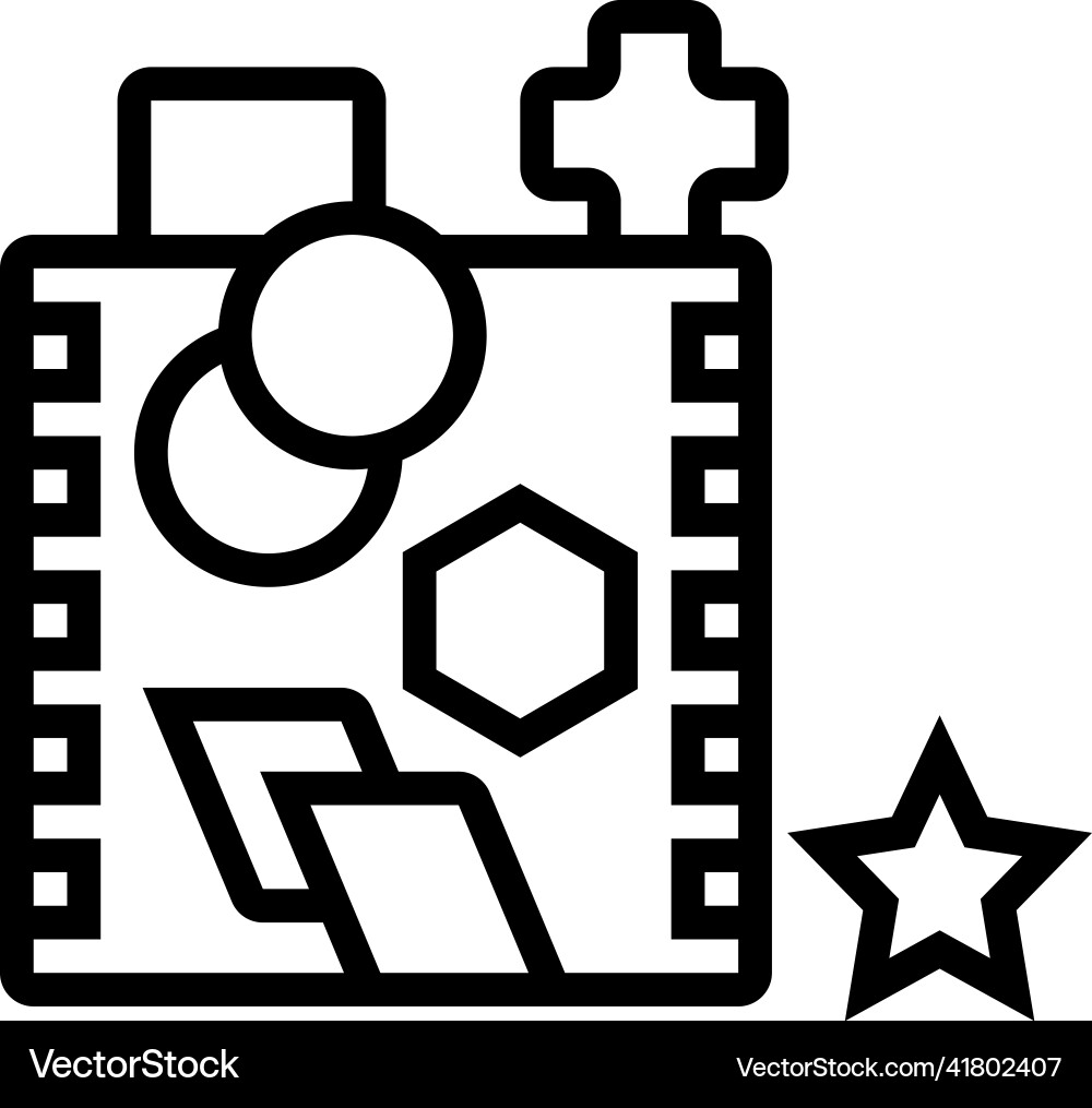 Shape sorting line icon Shape sorting line icon vector image