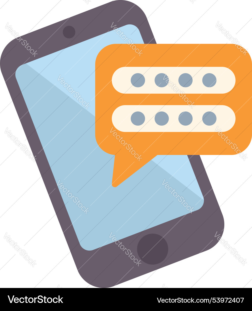 Smartphone showing two factor authentication Smartphone showing two factor authentication vector image