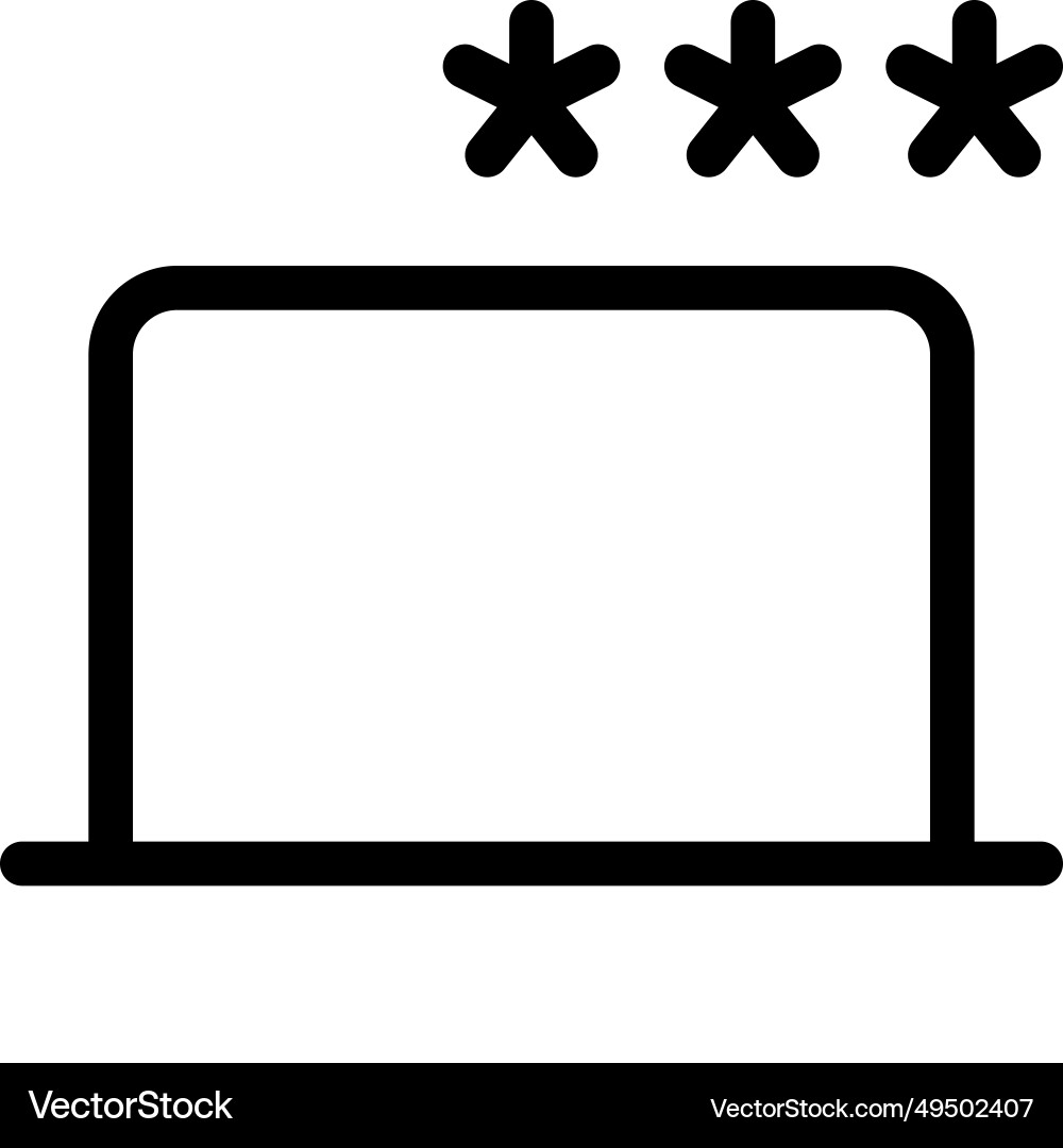 Utilizing password to prevent unauthorized access Vector Image