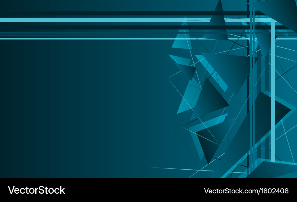 Abstract background with blue triangles Vector Image
