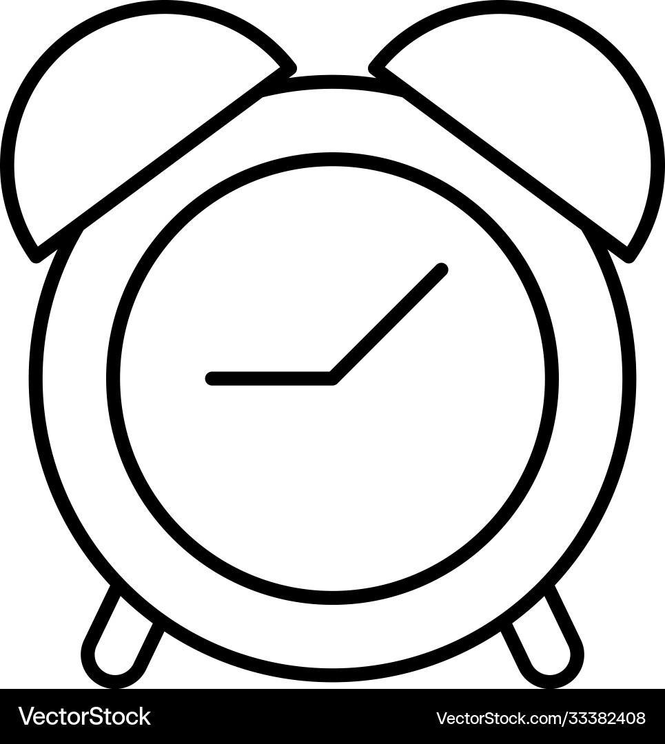 Alarm clock icon line style Vector Image