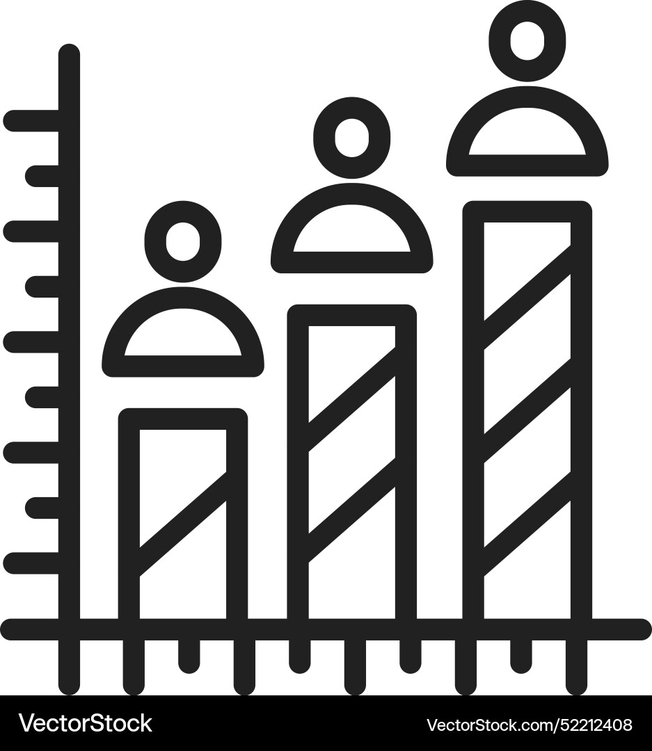 Bar chart icon image Vector Image