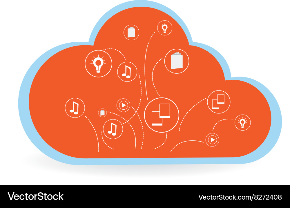 Cloud computing vector image