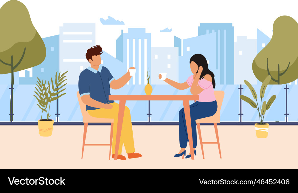 Couple people on love romance dating in outdoor Couple people on love romance dating in outdoor vector image