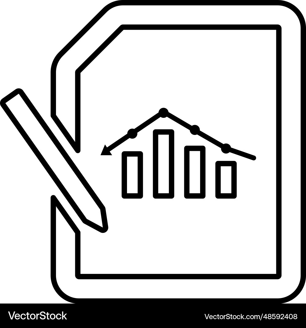 Create chart icon line outline design Vector Image