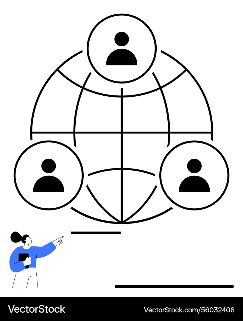 Global networking concept with individual profile Global networking concept with individual profile vector image