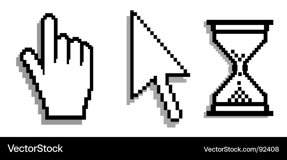 Hourglass Computer Cursor vector image