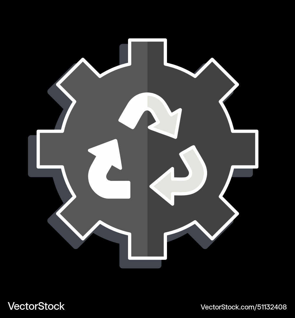 Icon sustainable technology related to recycling Icon sustainable technology related to recycling vector image