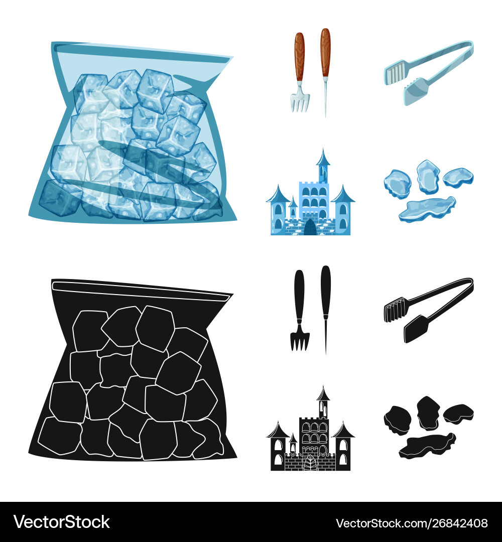 Isolated object texture and frozen logo Isolated object texture and frozen logo Vector Image