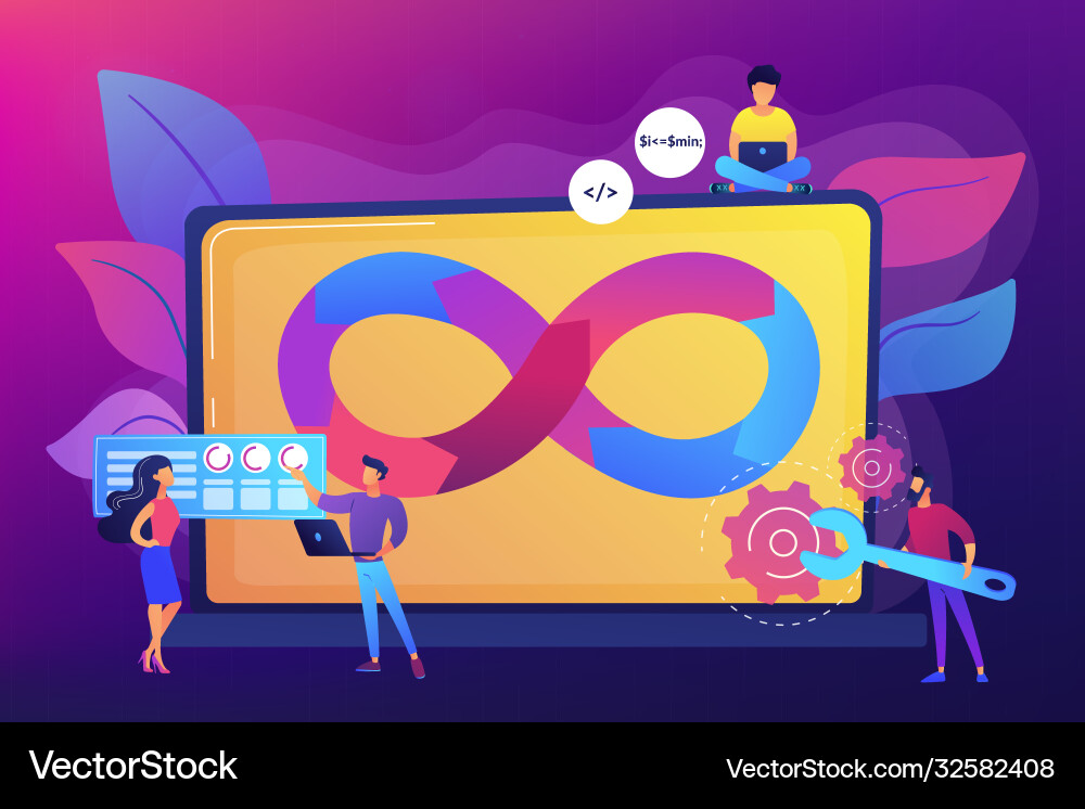 IT Development & Optimization vector image