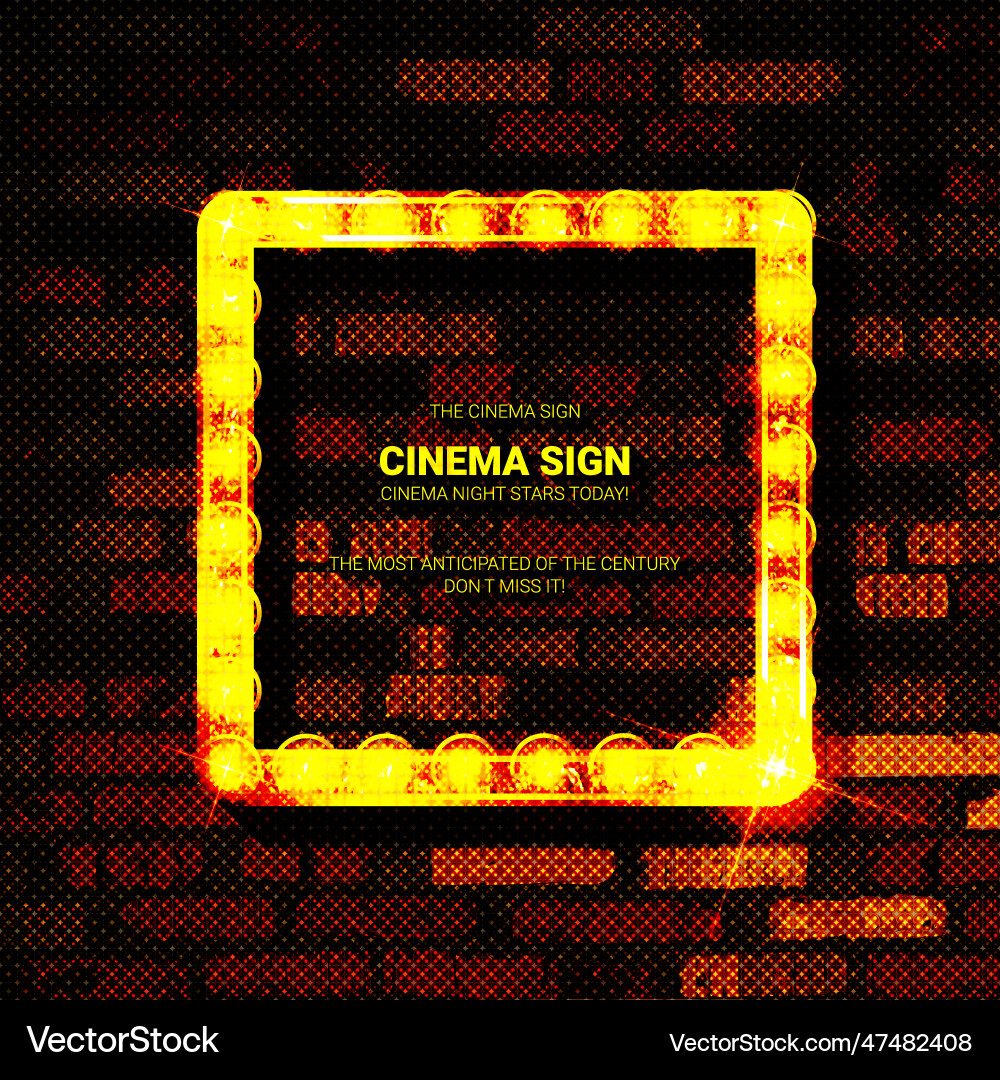 Light bulb frame with space for text Vector Image