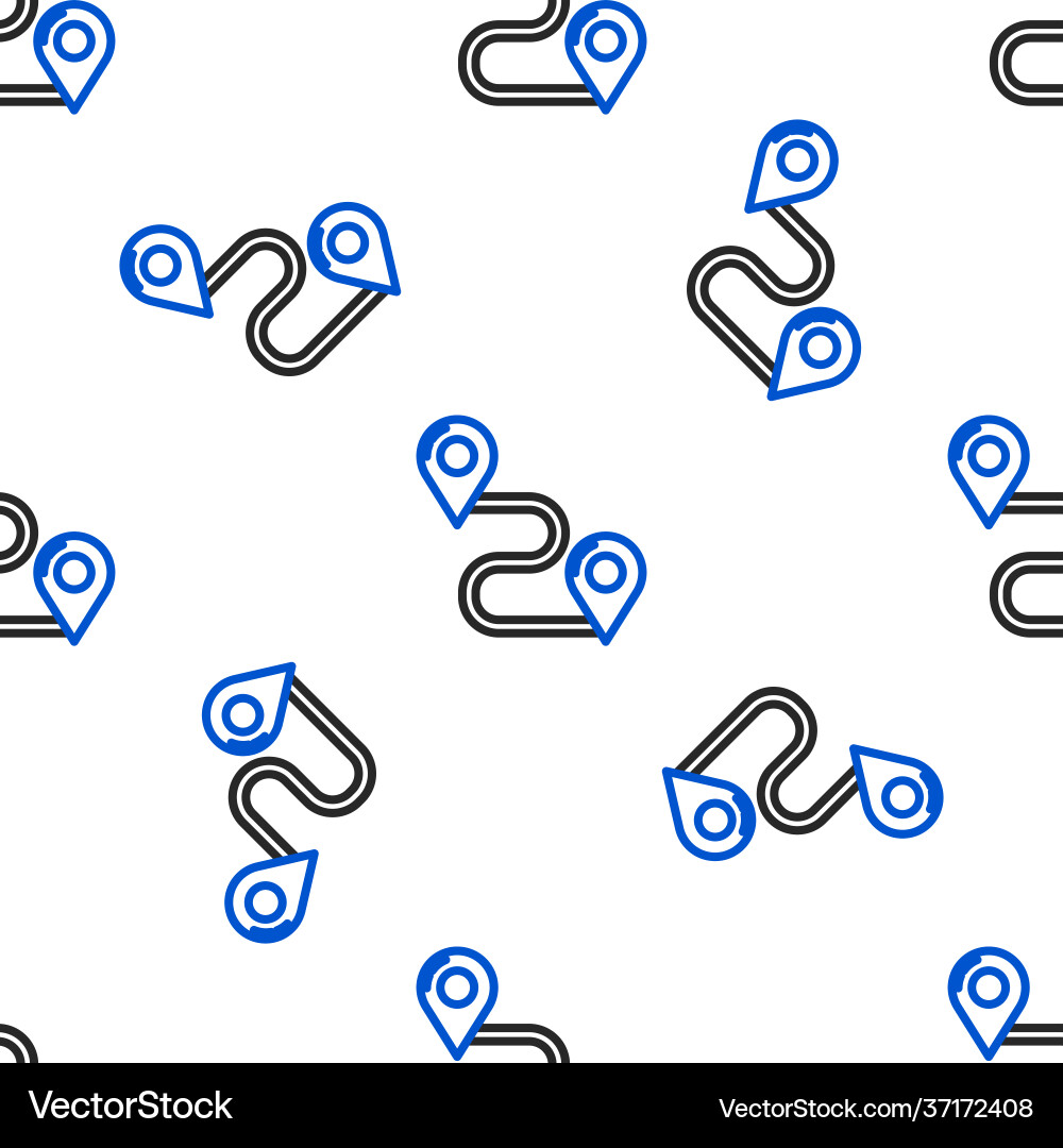 Line route location icon isolated seamless pattern Line route location icon isolated seamless pattern vector image