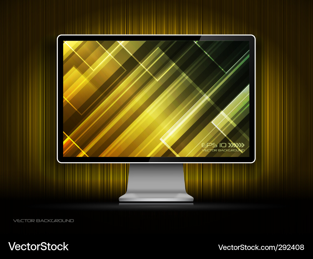 Modern LCD Monitor Display vector image