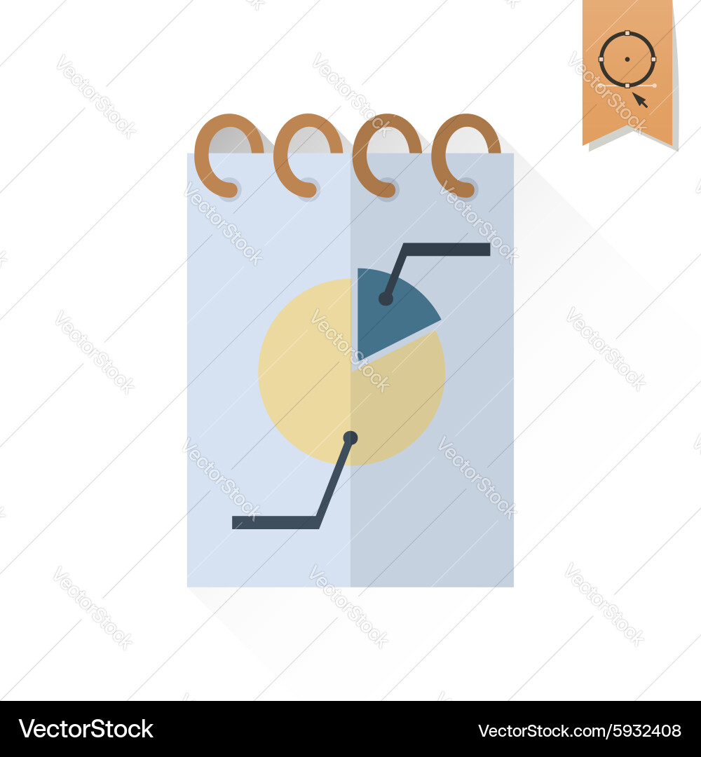 Notebook paper with diagram vector image
