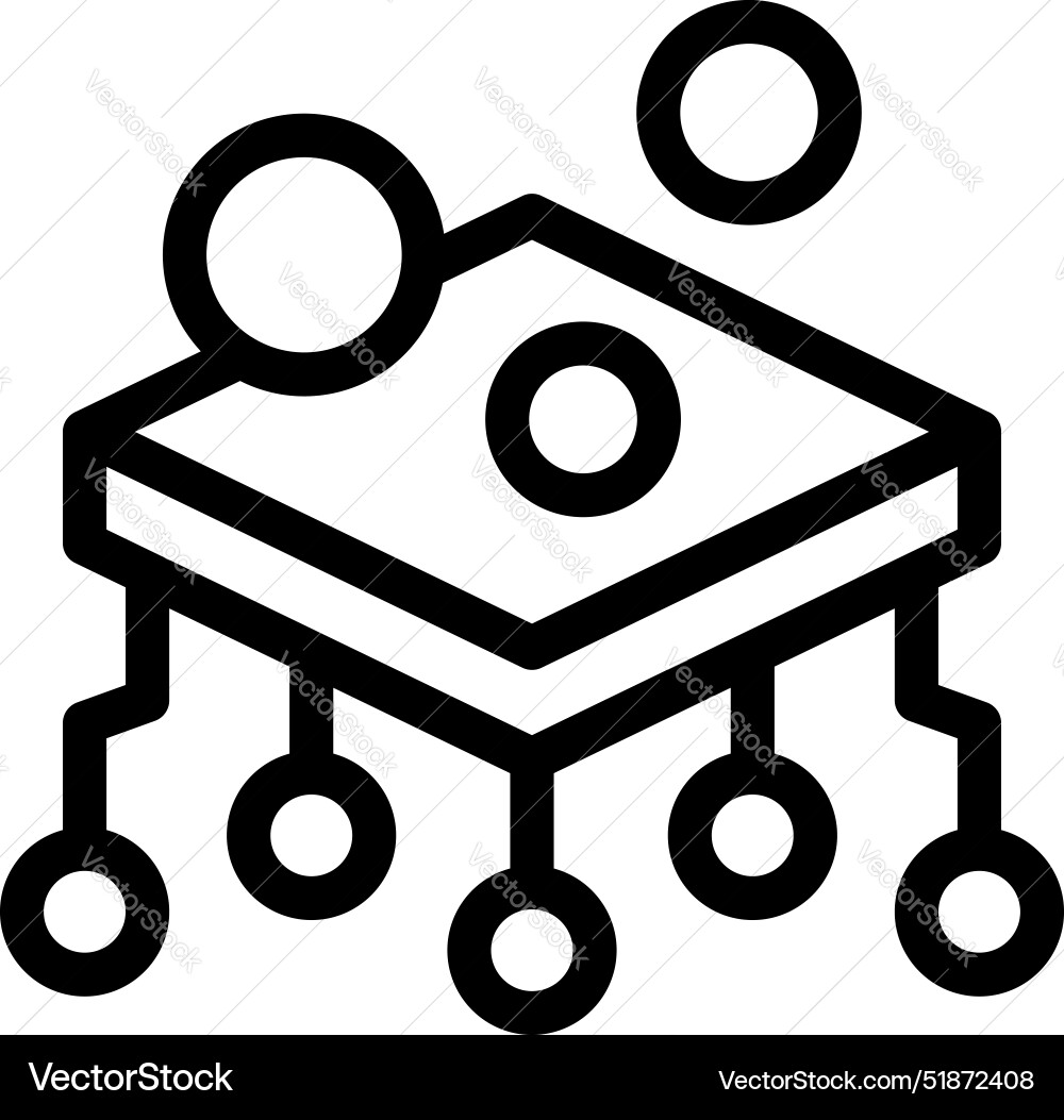 Plattformverbindung mit neural repräsentierenden Knoten Plattformverbindung mit neural repräsentierenden Knoten vektorbild