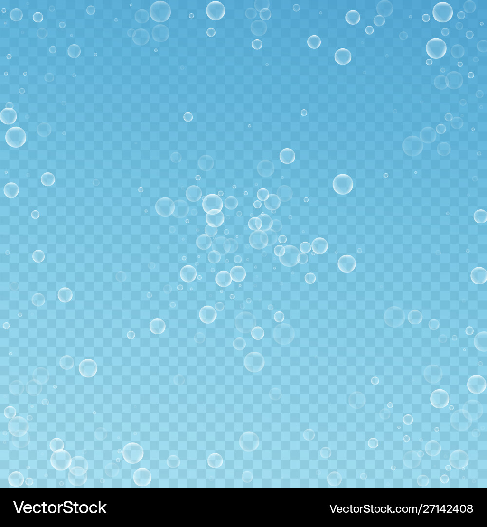 Soap bubbles abstract background blowing vector image