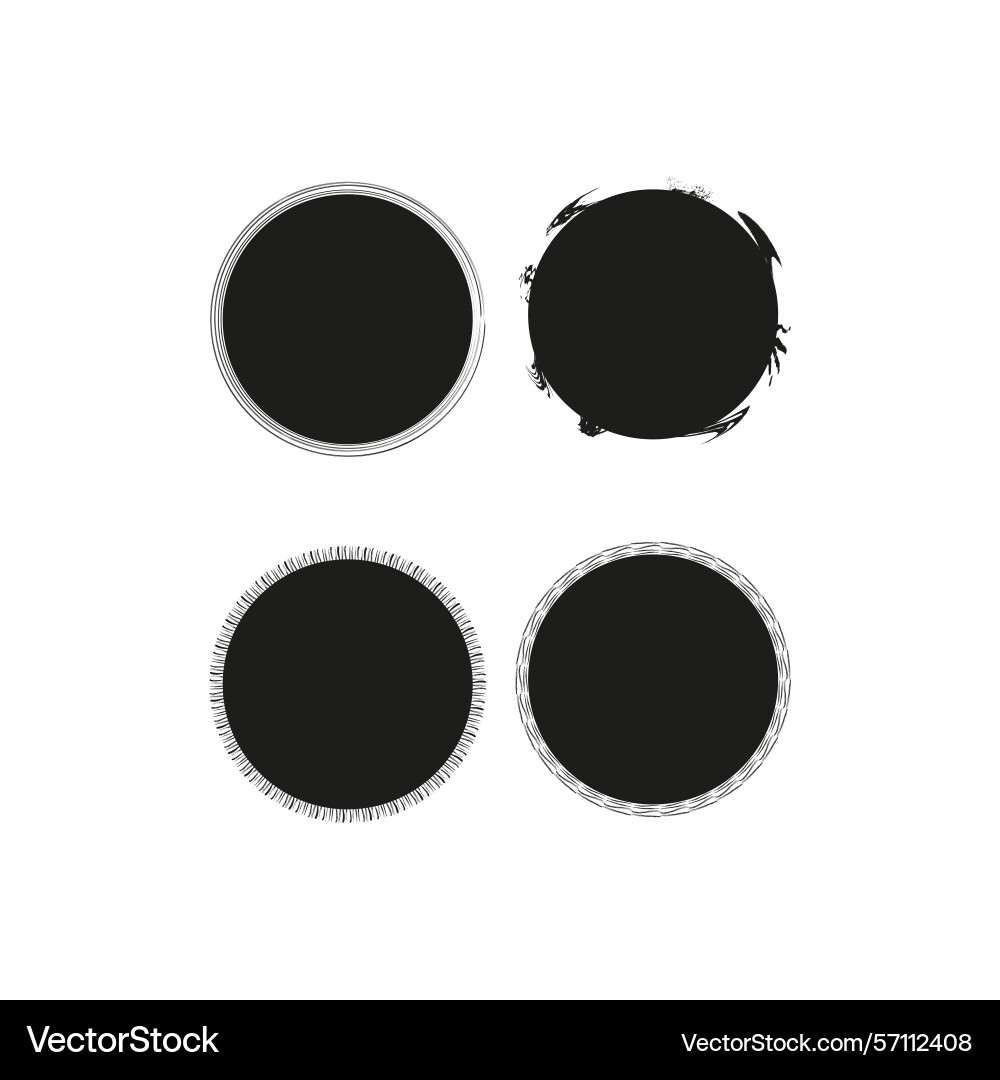 Solid circle icons minimal round set simple dot Solid circle icons minimal round set simple dot vector image