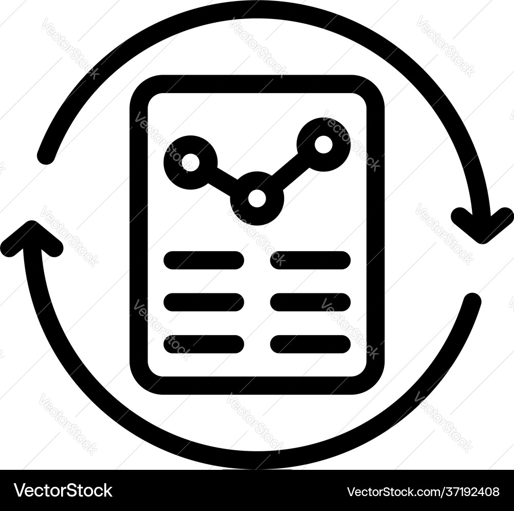 Update report icon outline style Update report icon outline style Vector Image
