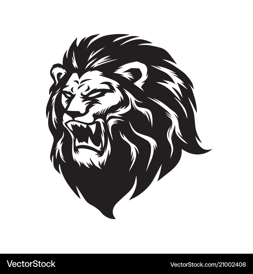 Wilder Löwe Roaring Logo Maskottchen Wilder Löwe Roaring Logo Maskottchen vektorbild