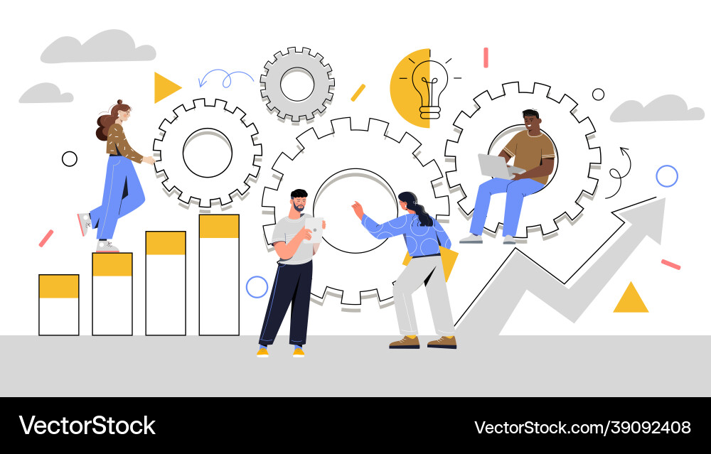 Working mechanism concept Working mechanism concept vector image