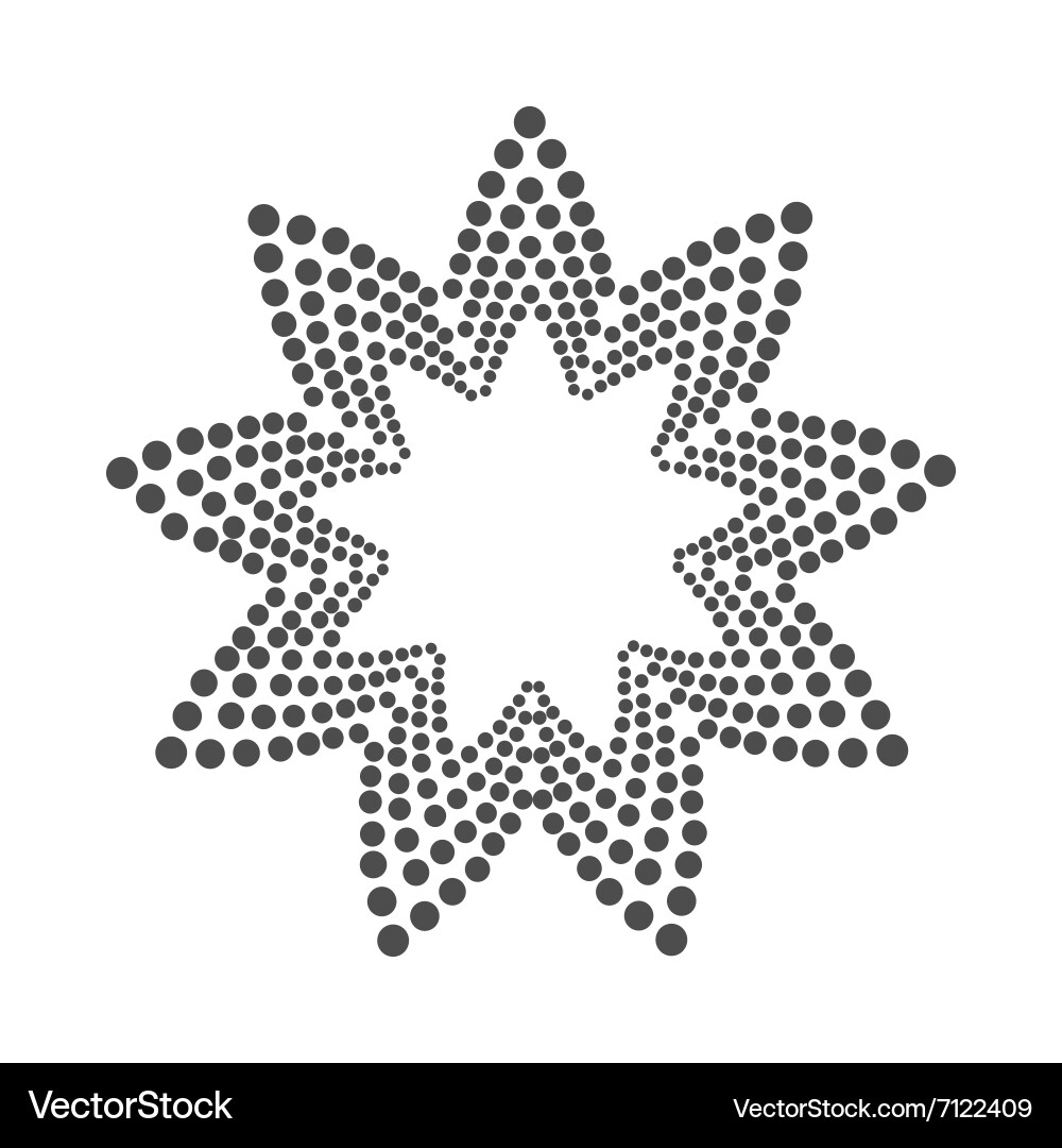 Abstract dotted shape design element Vector Image
