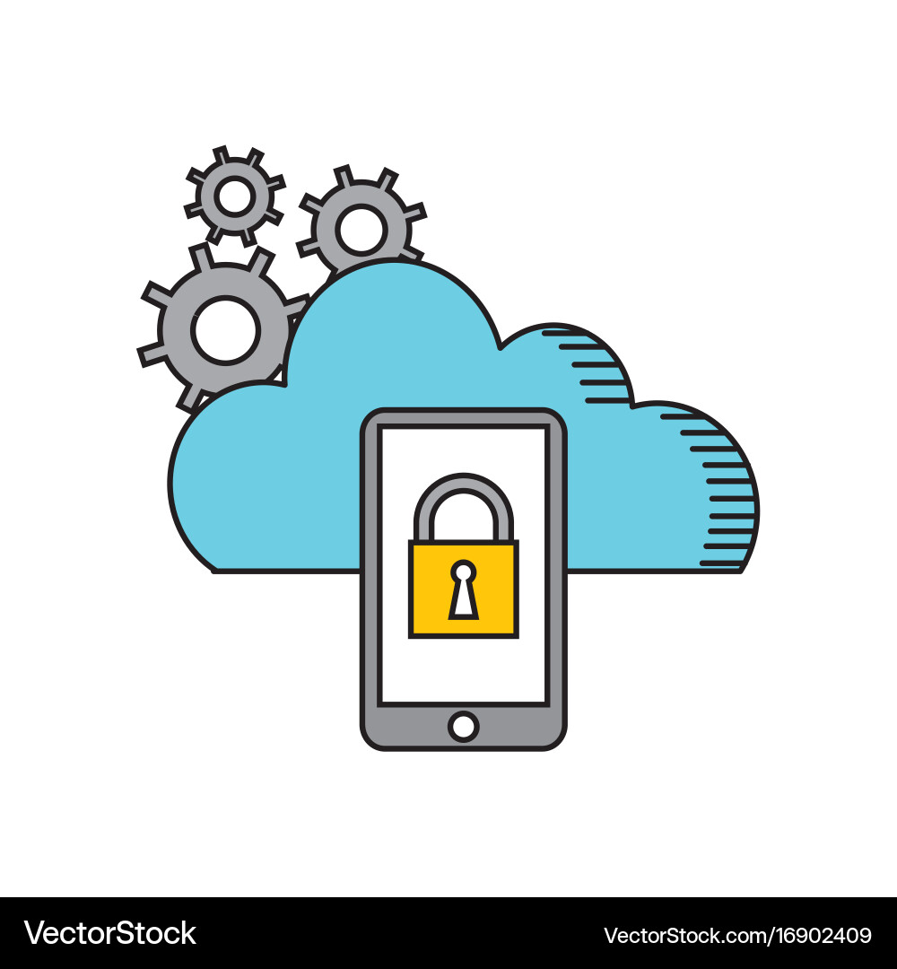 Cloud computing design vector image