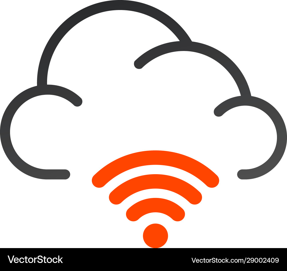 Cloud Wifi-Symbol in Web und mobile ui Cloud Wifi-Symbol in Web und mobile ui vektorbild