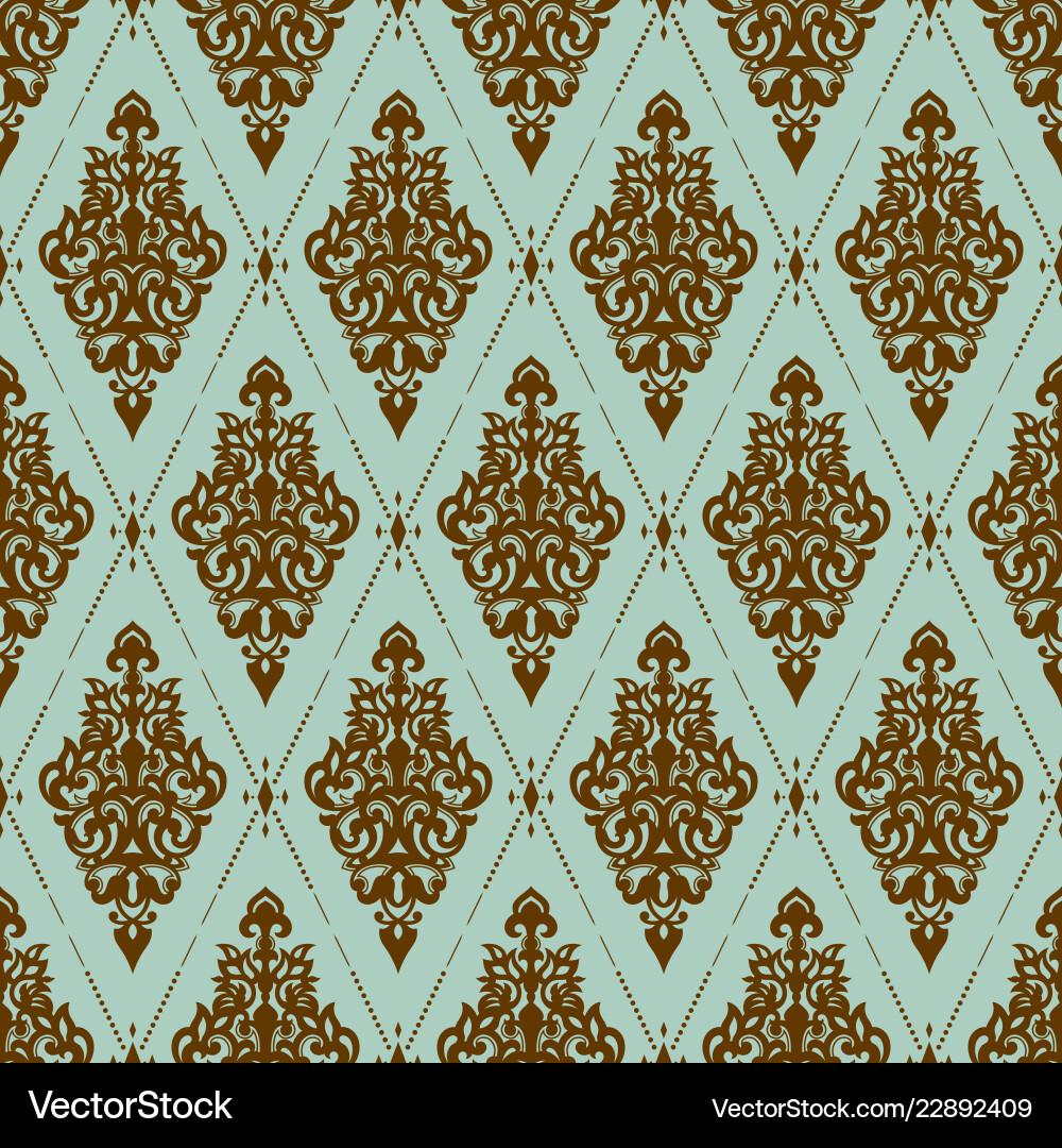 Damask Pattern Background vector image