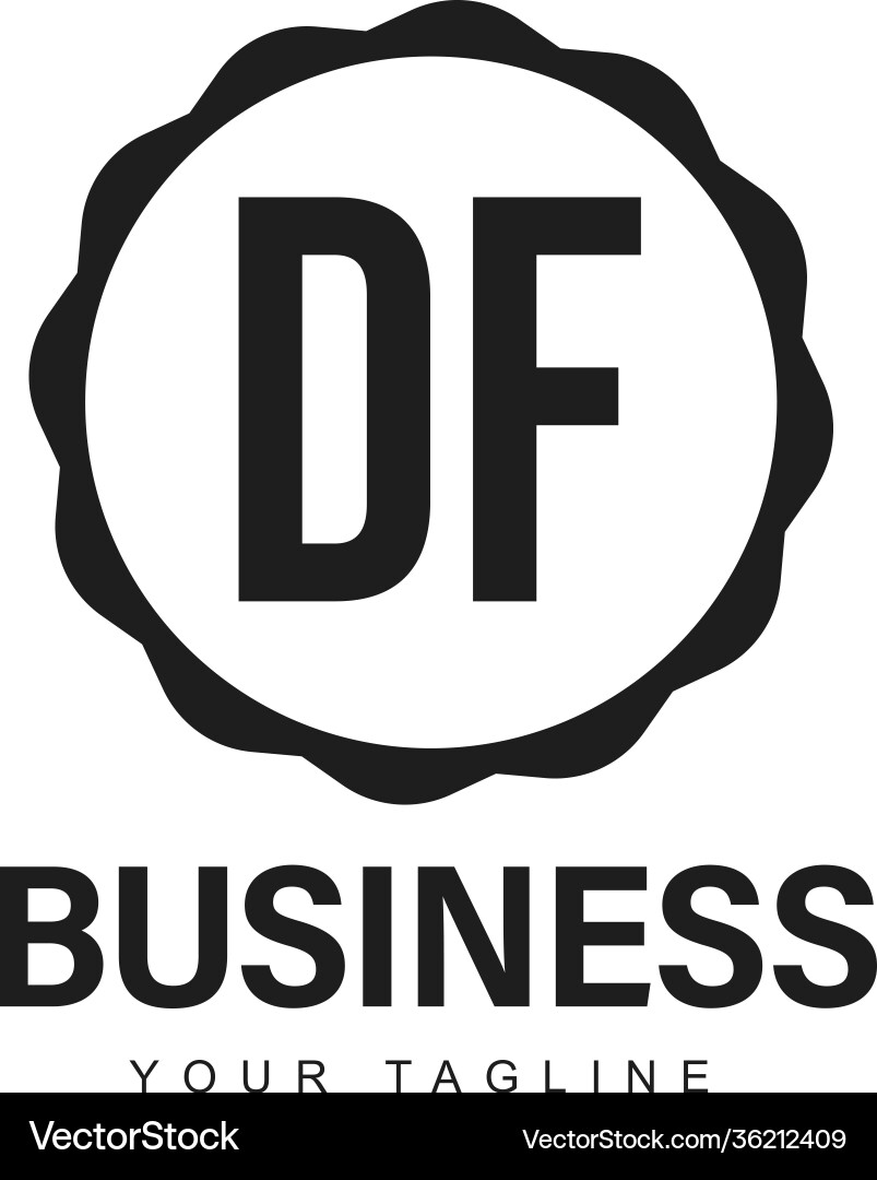 Df initial a logo design with abstract style Df initial a logo design with abstract style vector image